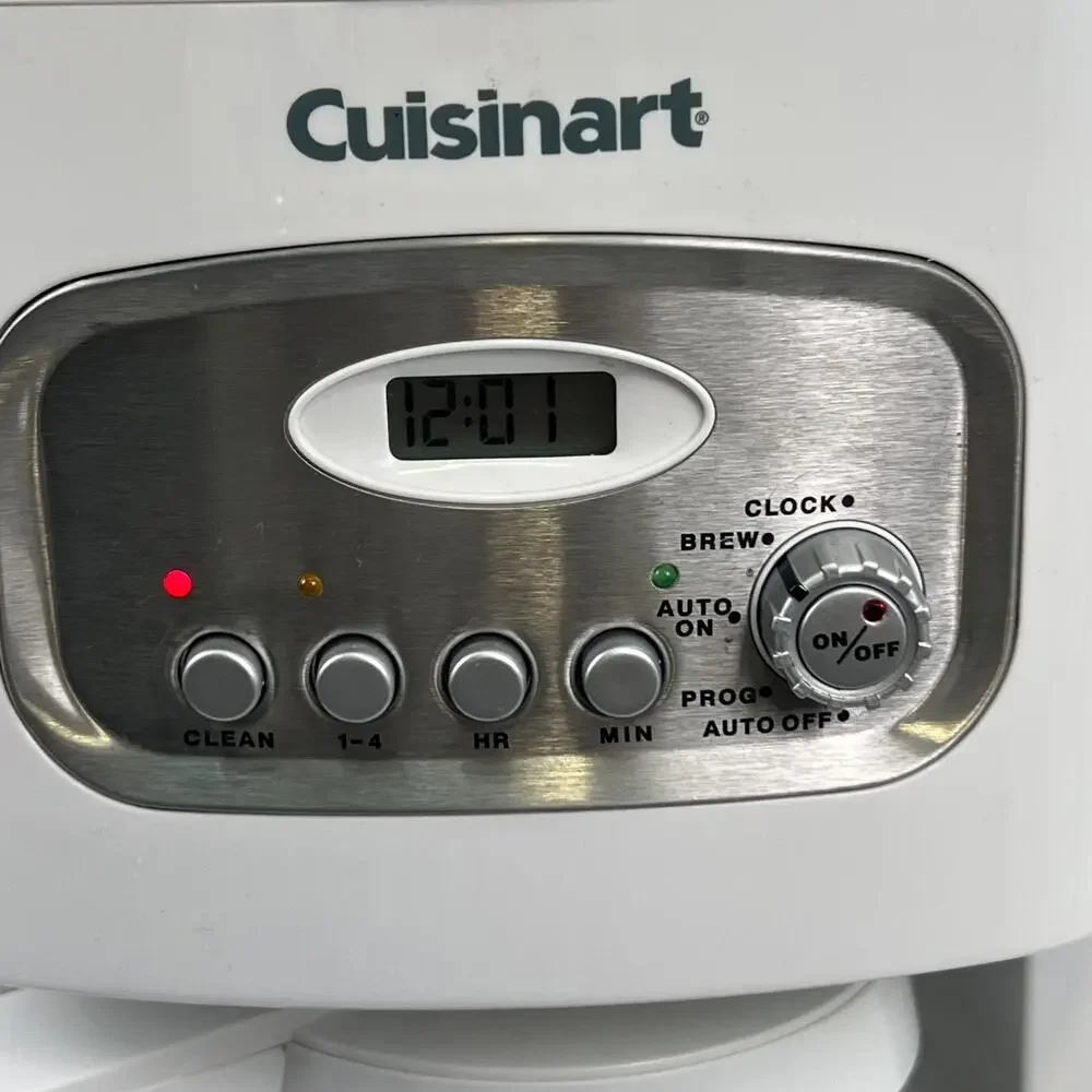 Cuisinart DCC-1100 12-Cup Programmable Coffee Maker White W/ Glass Carafe
